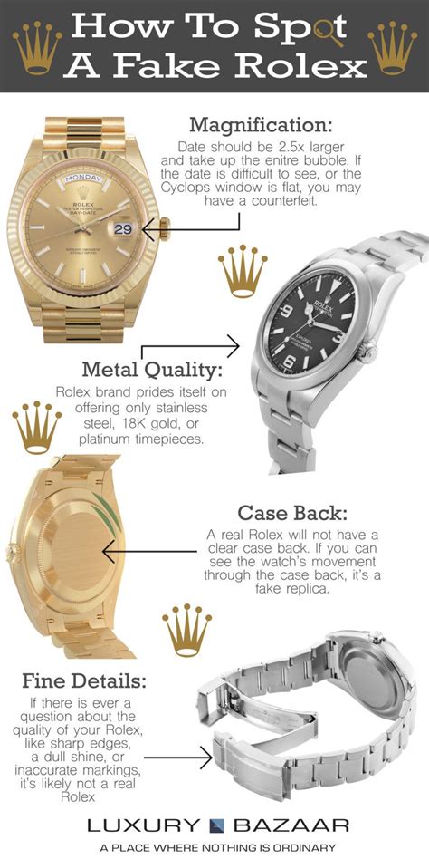 how to determine if a rolex is fake or authentic|identifying rolex watches.